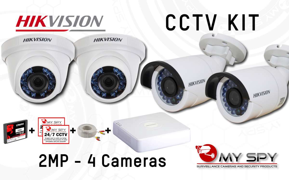 Hikvision 2MP - 4 Channel CCTV Kit